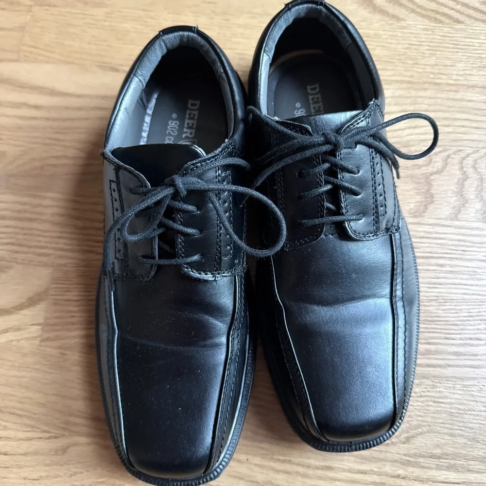 Men's Oxford Dress Shoes Deer Stags Williamsburg 902 Collection Black Size 8 1/2